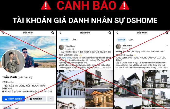Cảnh báo về tài khoản giả mạo nhân sự của DSHome